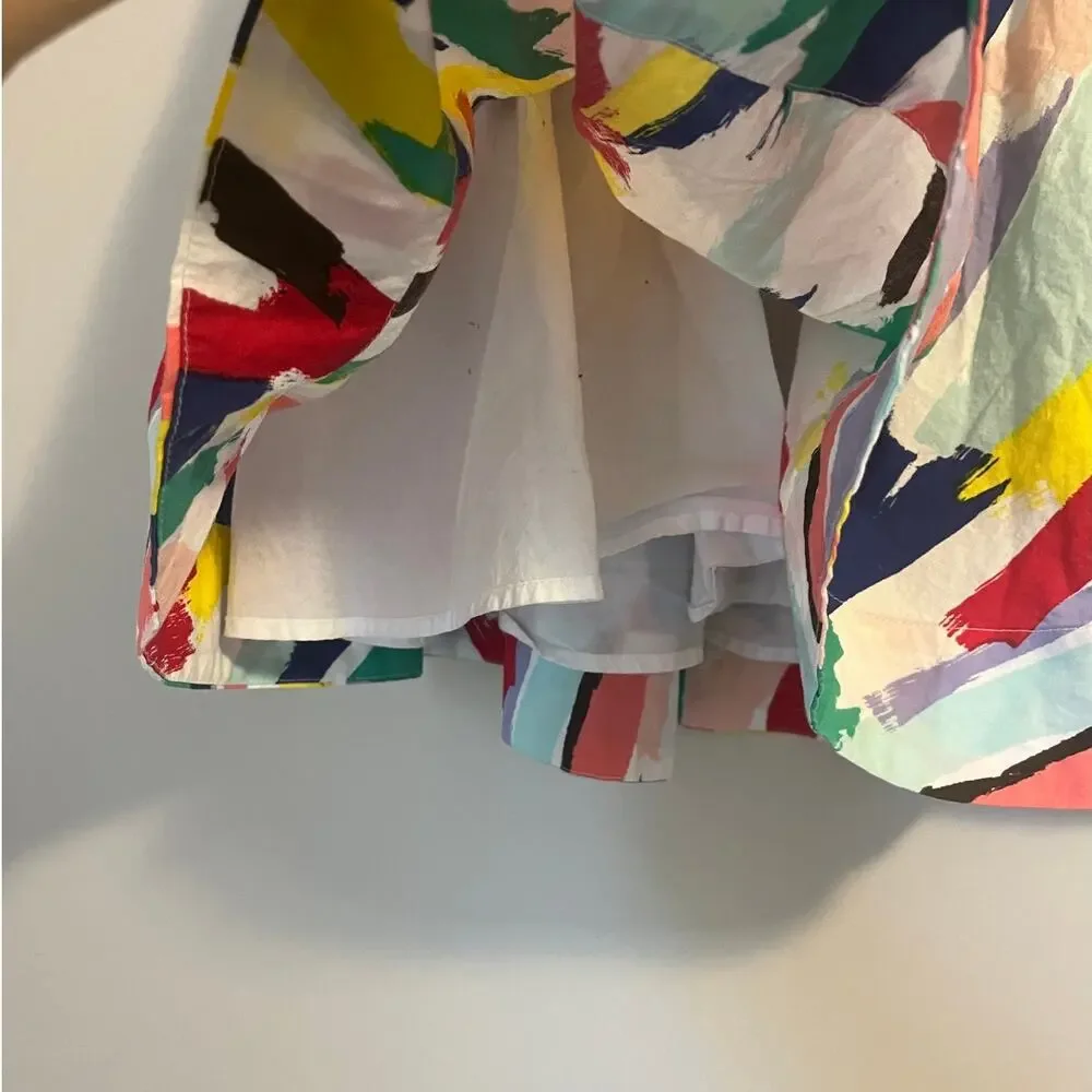Kate Spade Girls sz. L or 12Yrs Multi Colored Brush Strokes Pull-on Lined Skirt